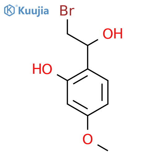 2-(2-bromo-1-hydroxyethyl)-5-methoxyphenol structure