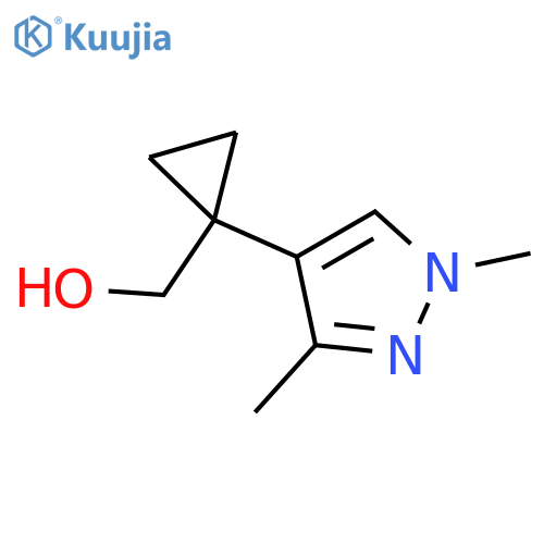 1-(1,3-dimethyl-1H-pyrazol-4-yl)cyclopropylmethanol structure