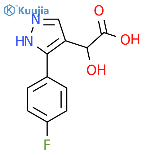 2-3-(4-fluorophenyl)-1H-pyrazol-4-yl-2-hydroxyacetic acid structure