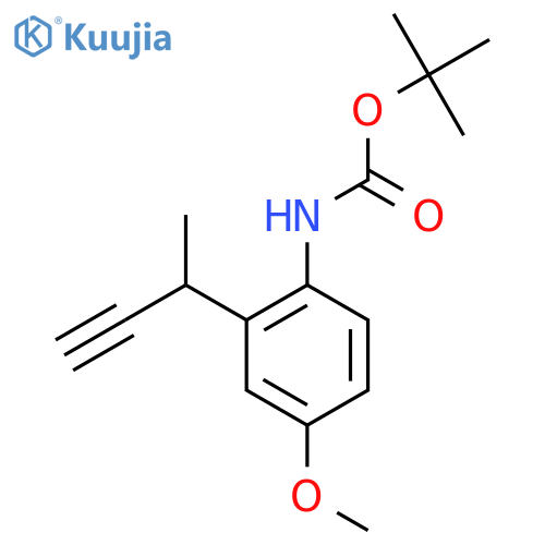 tert-butyl N-2-(but-3-yn-2-yl)-4-methoxyphenylcarbamate structure