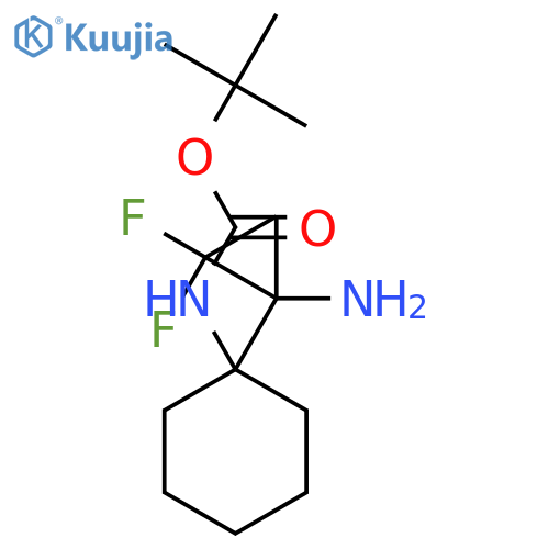 tert-butyl N-1-(1-amino-2,2-difluorocyclopropyl)cyclohexylcarbamate structure