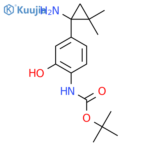 tert-butyl N-4-(1-amino-2,2-dimethylcyclopropyl)-2-hydroxyphenylcarbamate structure