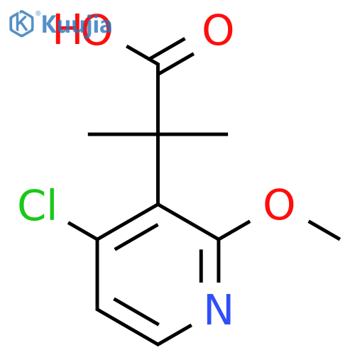 2-(4-chloro-2-methoxypyridin-3-yl)-2-methylpropanoic acid structure