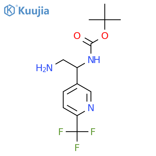 tert-butyl N-{2-amino-1-6-(trifluoromethyl)pyridin-3-ylethyl}carbamate structure