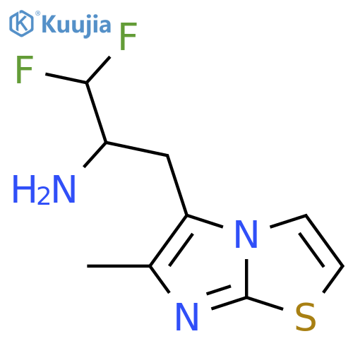 1,1-difluoro-3-{6-methylimidazo2,1-b1,3thiazol-5-yl}propan-2-amine structure