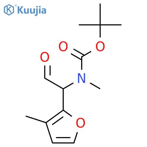 tert-butyl N-methyl-N-1-(3-methylfuran-2-yl)-2-oxoethylcarbamate structure