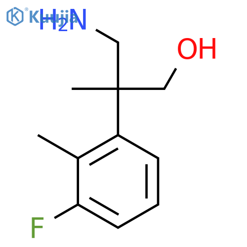 3-amino-2-(3-fluoro-2-methylphenyl)-2-methylpropan-1-ol structure