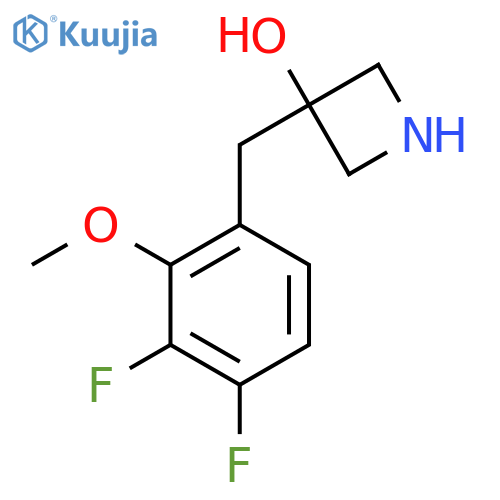 3-(3,4-difluoro-2-methoxyphenyl)methylazetidin-3-ol structure