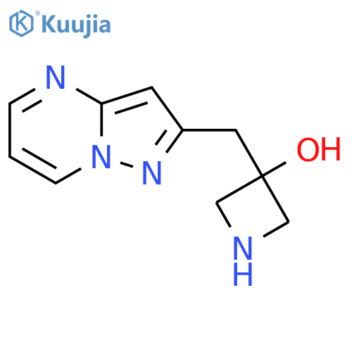 3-({pyrazolo1,5-apyrimidin-2-yl}methyl)azetidin-3-ol structure