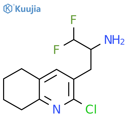 3-(2-chloro-5,6,7,8-tetrahydroquinolin-3-yl)-1,1-difluoropropan-2-amine structure