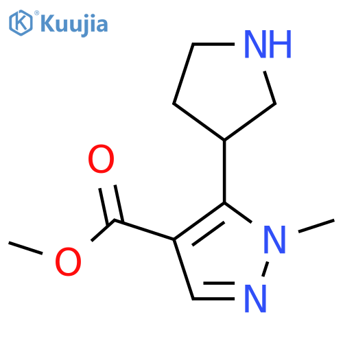 methyl 1-methyl-5-(pyrrolidin-3-yl)-1H-pyrazole-4-carboxylate structure