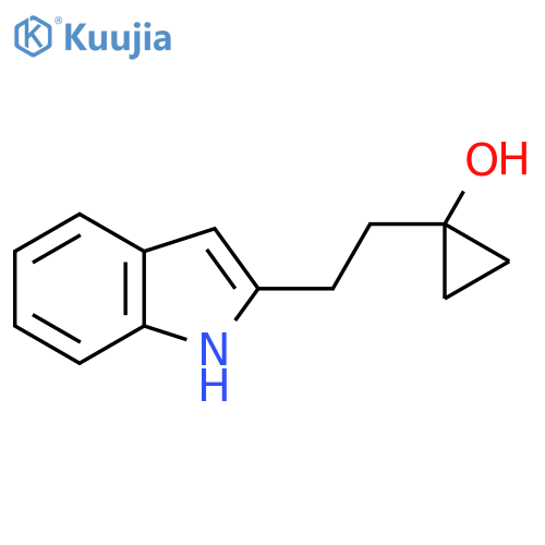 1-2-(1H-indol-2-yl)ethylcyclopropan-1-ol structure