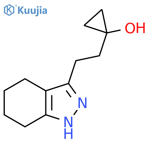 1-2-(4,5,6,7-tetrahydro-1H-indazol-3-yl)ethylcyclopropan-1-ol structure