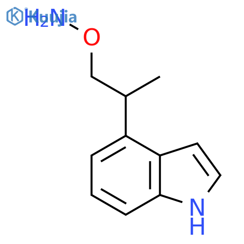 O-2-(1H-indol-4-yl)propylhydroxylamine structure