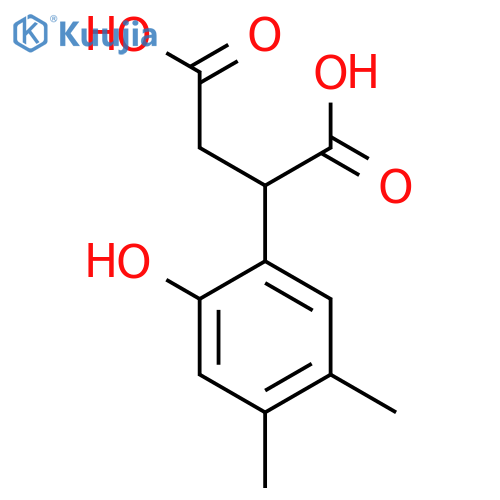 2-(2-hydroxy-4,5-dimethylphenyl)butanedioic acid structure