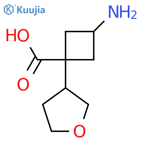 3-amino-1-(oxolan-3-yl)cyclobutane-1-carboxylic acid structure