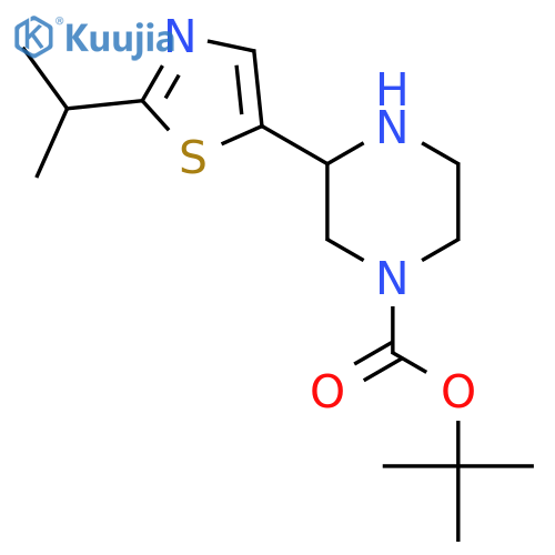 tert-butyl 3-2-(propan-2-yl)-1,3-thiazol-5-ylpiperazine-1-carboxylate structure