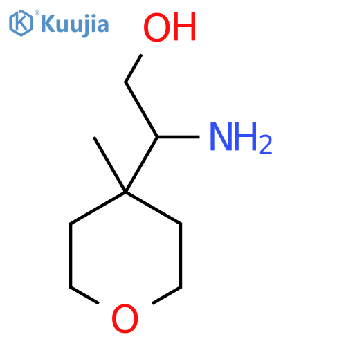 2-amino-2-(4-methyloxan-4-yl)ethan-1-ol structure