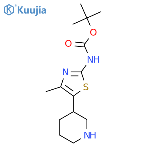 tert-butyl N-4-methyl-5-(piperidin-3-yl)-1,3-thiazol-2-ylcarbamate structure