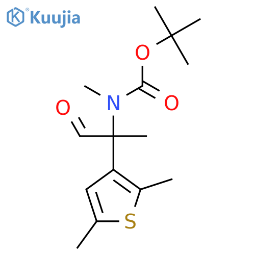 tert-butyl N-2-(2,5-dimethylthiophen-3-yl)-1-oxopropan-2-yl-N-methylcarbamate structure