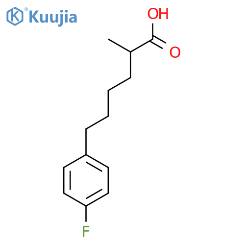 6-(4-fluorophenyl)-2-methylhexanoic acid structure