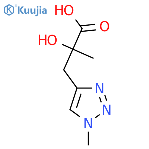 2-hydroxy-2-methyl-3-(1-methyl-1H-1,2,3-triazol-4-yl)propanoic acid structure