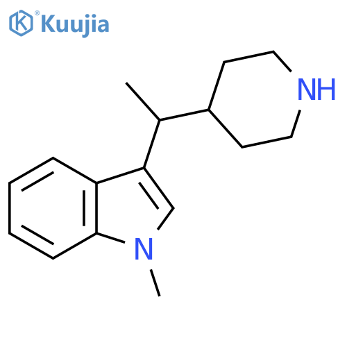 1-methyl-3-1-(piperidin-4-yl)ethyl-1H-indole structure