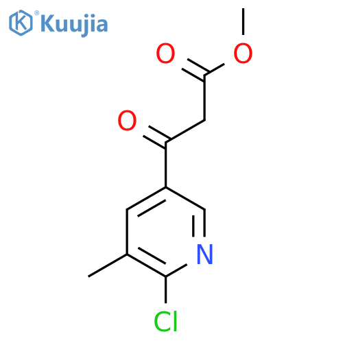 methyl 3-(6-chloro-5-methylpyridin-3-yl)-3-oxopropanoate structure