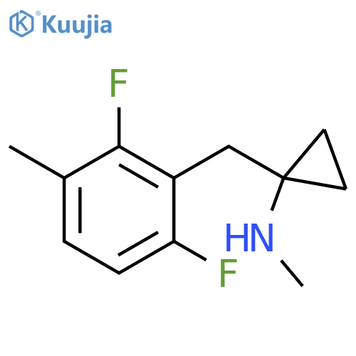 1-(2,6-difluoro-3-methylphenyl)methyl-N-methylcyclopropan-1-amine structure