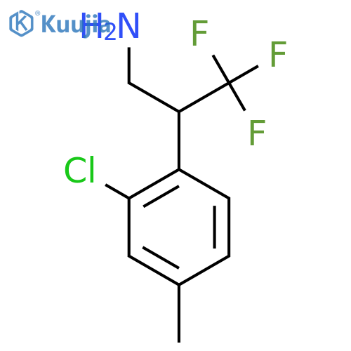 2-(2-chloro-4-methylphenyl)-3,3,3-trifluoropropan-1-amine structure