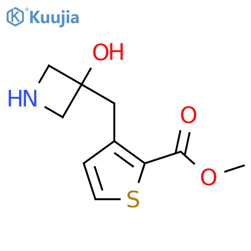 methyl 3-(3-hydroxyazetidin-3-yl)methylthiophene-2-carboxylate structure