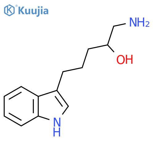 1-amino-5-(1H-indol-3-yl)pentan-2-ol structure