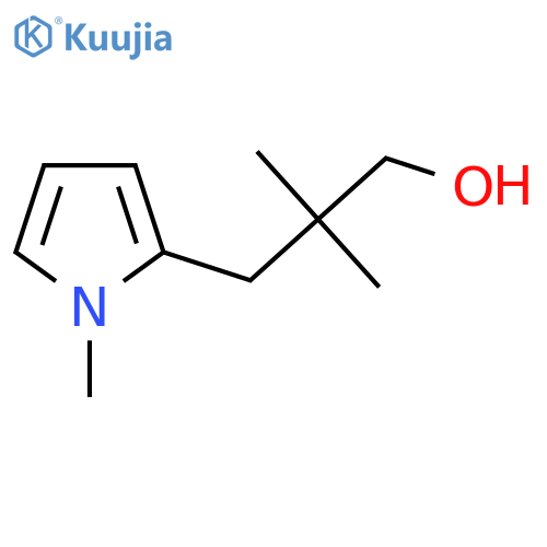 2,2-dimethyl-3-(1-methyl-1H-pyrrol-2-yl)propan-1-ol structure