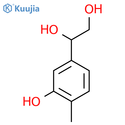 1-(3-hydroxy-4-methylphenyl)ethane-1,2-diol structure