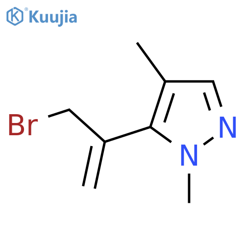 5-(3-bromoprop-1-en-2-yl)-1,4-dimethyl-1H-pyrazole structure