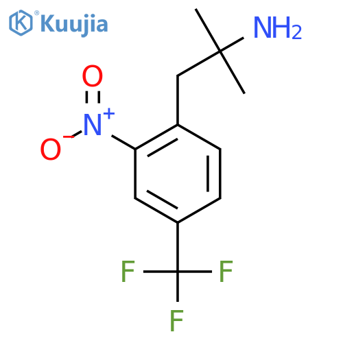 2-methyl-1-2-nitro-4-(trifluoromethyl)phenylpropan-2-amine structure