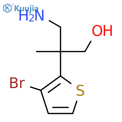 3-amino-2-(3-bromothiophen-2-yl)-2-methylpropan-1-ol structure