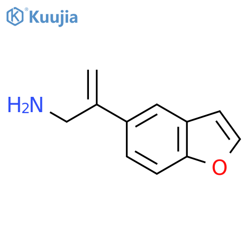 2-(1-benzofuran-5-yl)prop-2-en-1-amine structure