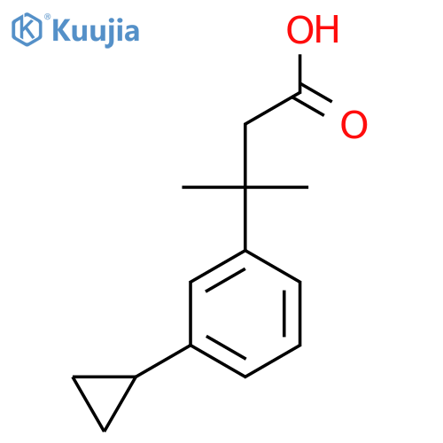 3-(3-cyclopropylphenyl)-3-methylbutanoic acid structure