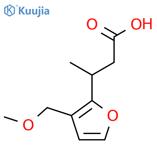 3-3-(methoxymethyl)furan-2-ylbutanoic acid structure