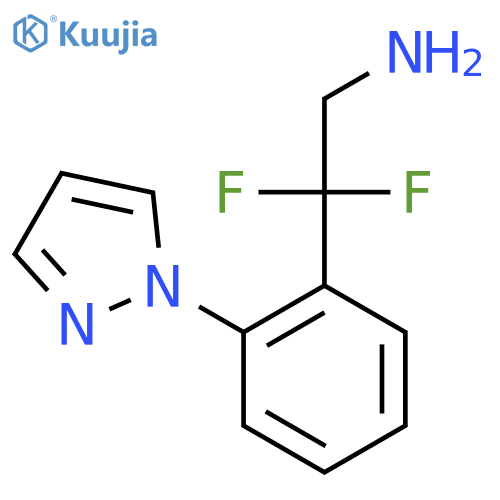 2,2-difluoro-2-2-(1H-pyrazol-1-yl)phenylethan-1-amine structure