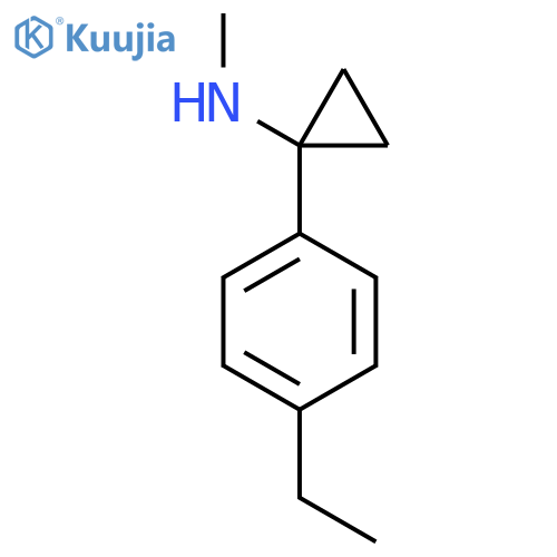 1-(4-ethylphenyl)-N-methylcyclopropan-1-amine structure