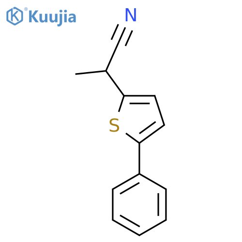 2-(5-phenylthiophen-2-yl)propanenitrile structure