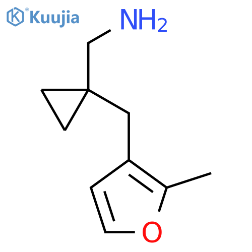 {1-(2-methylfuran-3-yl)methylcyclopropyl}methanamine structure