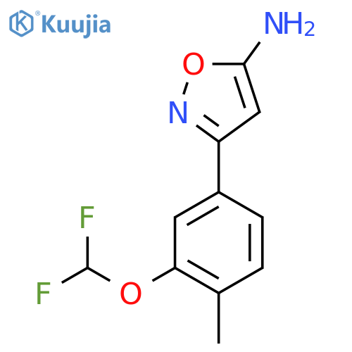 3-3-(difluoromethoxy)-4-methylphenyl-1,2-oxazol-5-amine structure