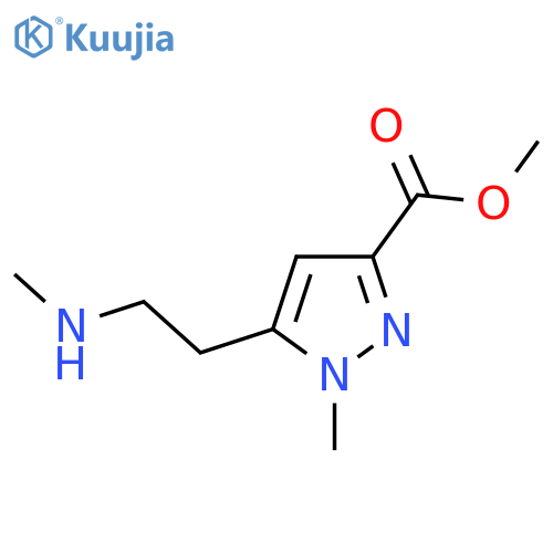 methyl 1-methyl-5-2-(methylamino)ethyl-1H-pyrazole-3-carboxylate structure