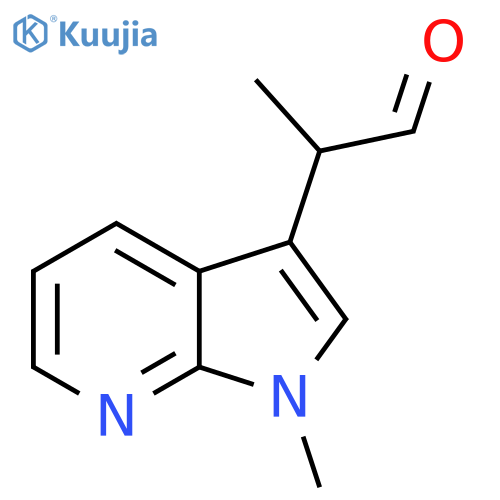2-{1-methyl-1H-pyrrolo2,3-bpyridin-3-yl}propanal structure