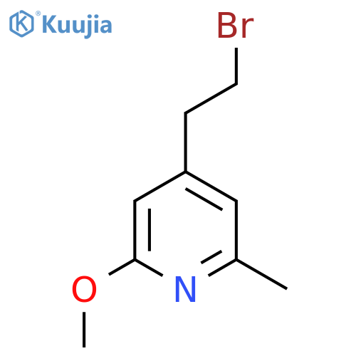 4-(2-bromoethyl)-2-methoxy-6-methylpyridine structure