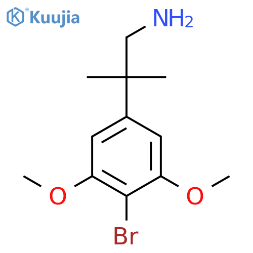 2-(4-bromo-3,5-dimethoxyphenyl)-2-methylpropan-1-amine structure