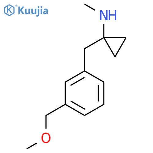 1-{3-(methoxymethyl)phenylmethyl}-N-methylcyclopropan-1-amine structure
